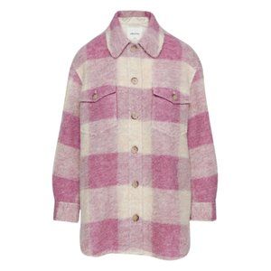 Aritzia Wilfred Ganna plaid wool shacket coat jacket S